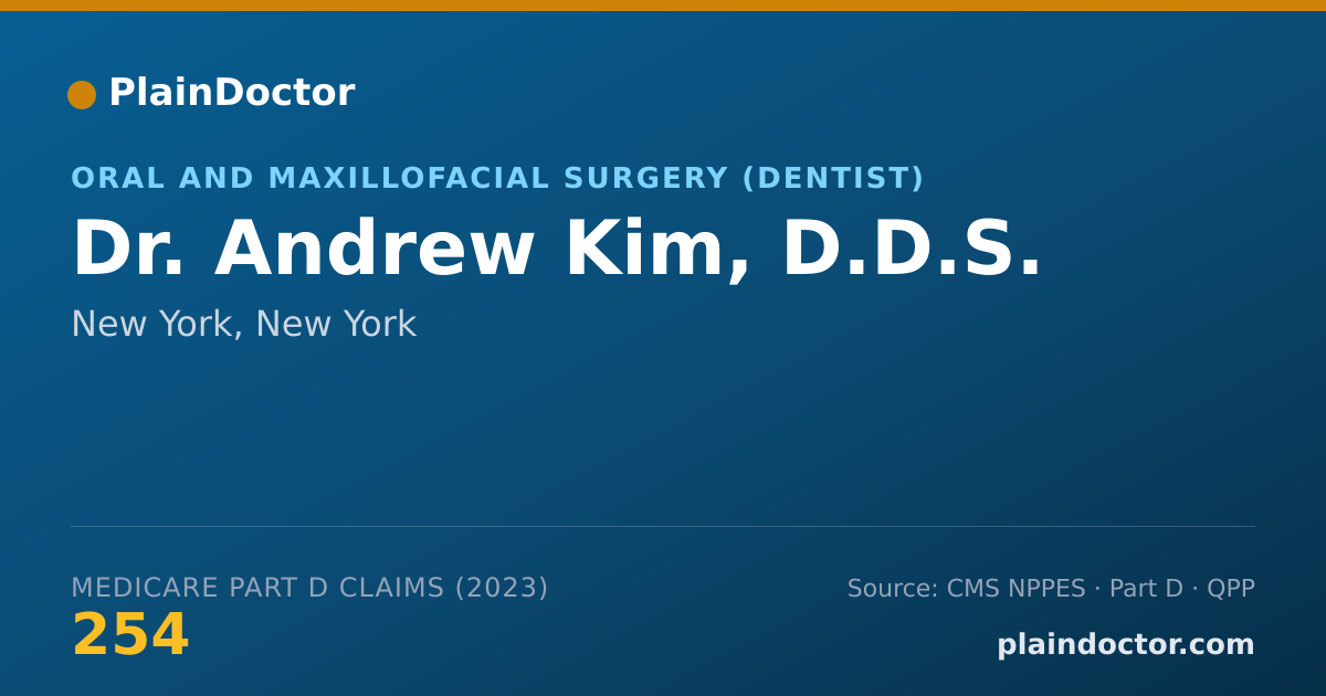 Shareable card for Andrew Kim, D.D.S. - Oral and Maxillofacial Surgery (Dentist), New York, NY