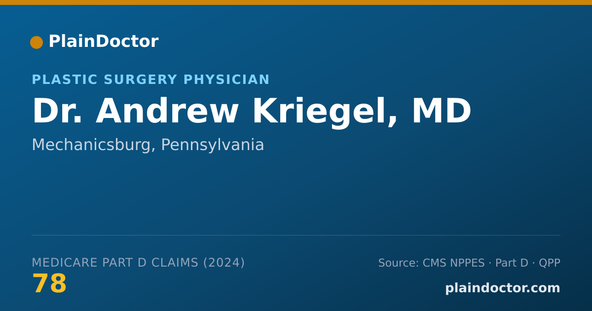 Shareable card for Andrew Kriegel, MD - Surgery Physician, Mechanicsburg, PA