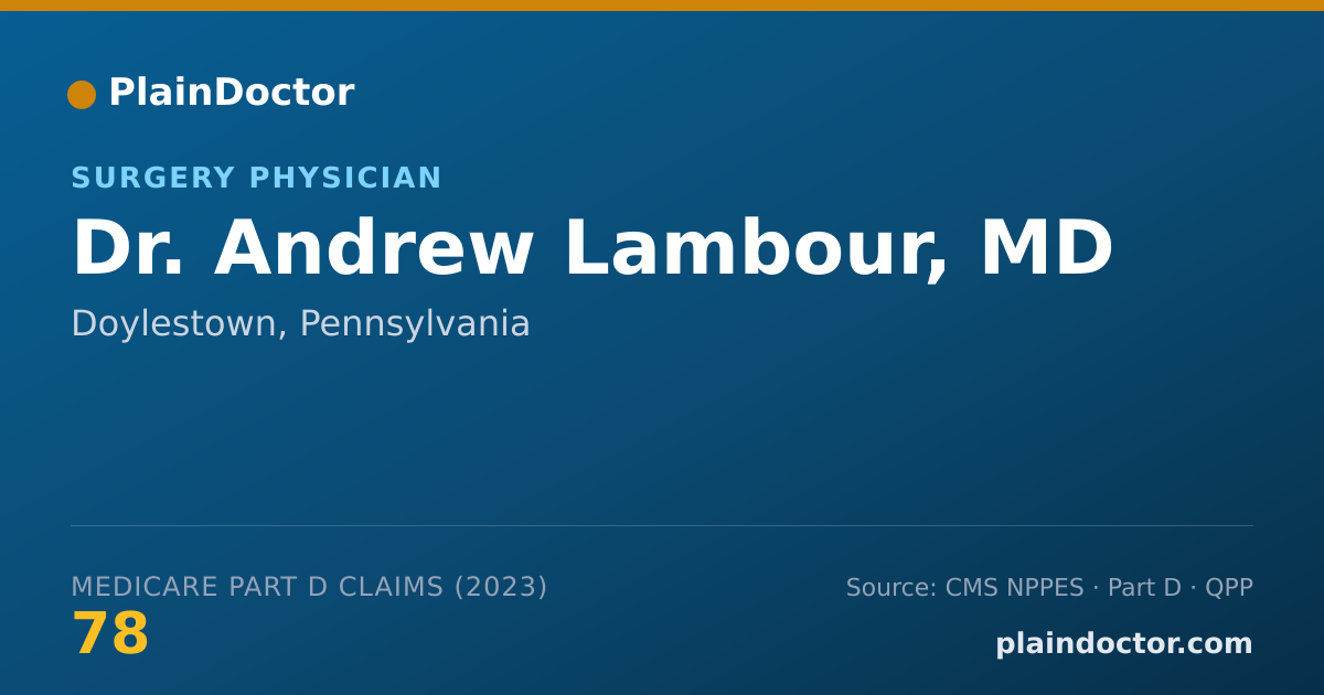 Shareable card for Andrew Lambour, MD - Surgery Physician, Doylestown, PA