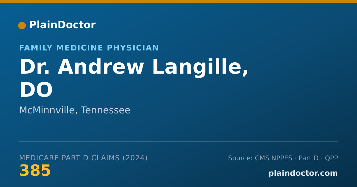 Shareable card for Andrew Langille, DO - Family Medicine Physician, McMinnville, TN