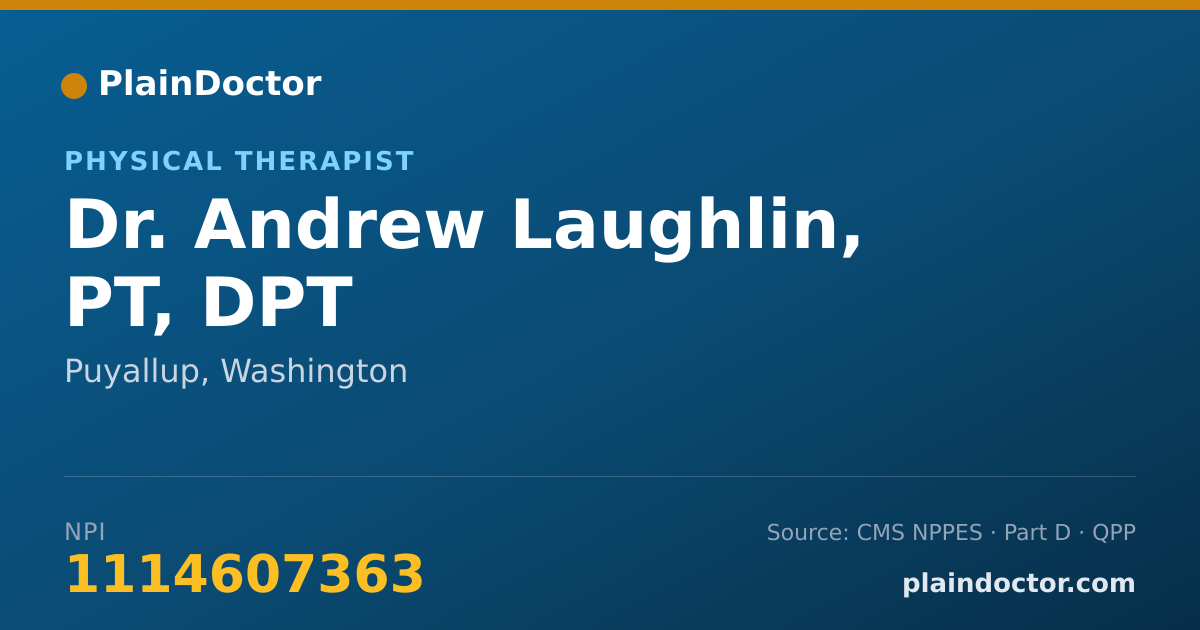 Shareable card for Andrew Laughlin, PT, DPT - Physical Therapist, Puyallup, WA