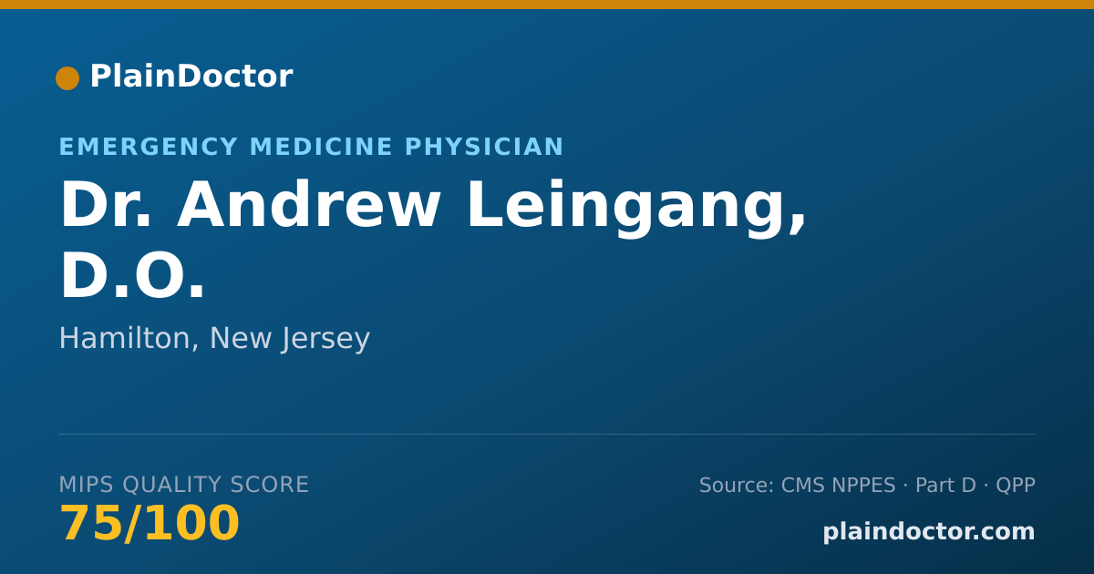 Shareable card for Andrew Leingang, D.O. - Emergency Medicine Physician, Hamilton, NJ