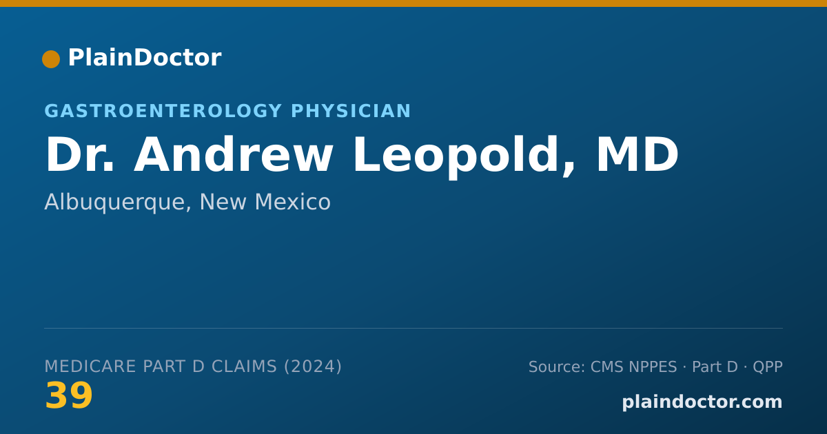 Shareable card for Andrew Leopold, MD - Gastroenterology Physician, Albuquerque, NM