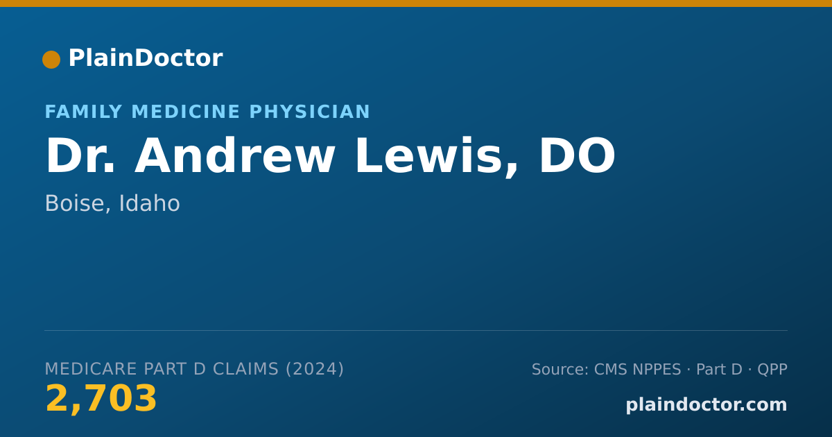 Shareable card for Andrew Lewis, DO - Family Medicine Physician, Boise, ID
