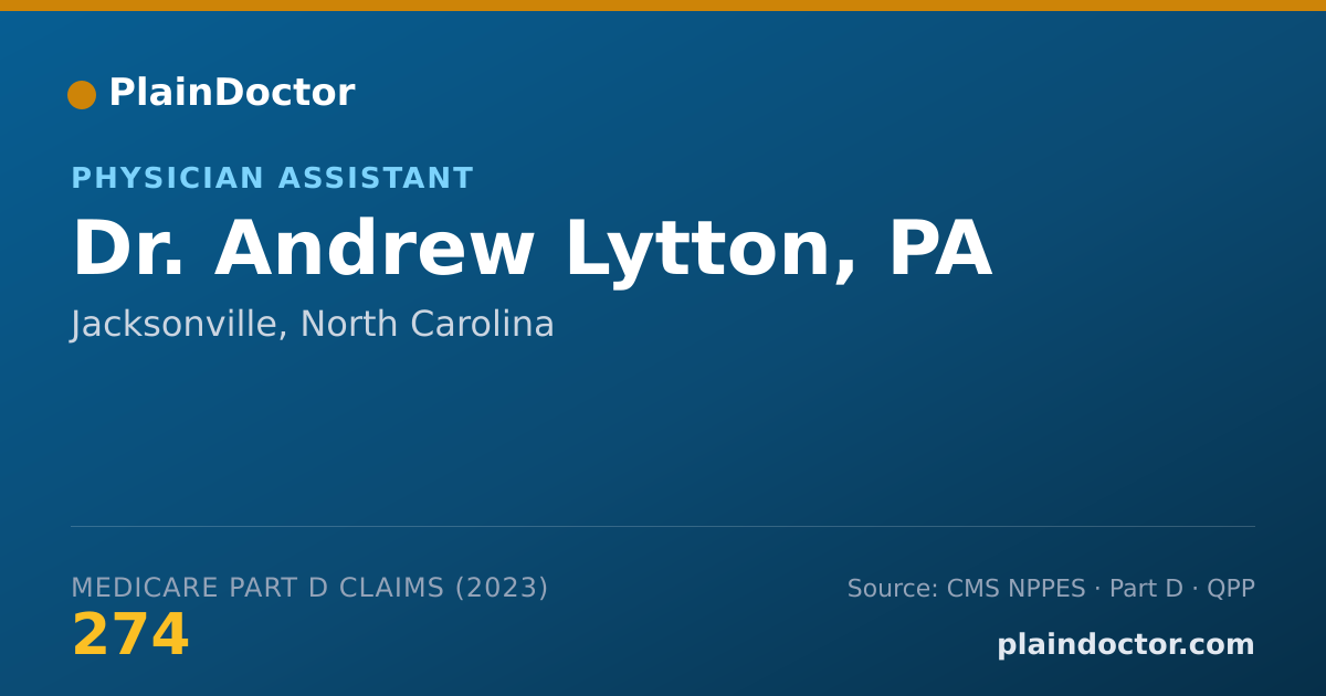 Shareable card for Andrew Lytton, PA - Physician Assistant, Jacksonville, NC