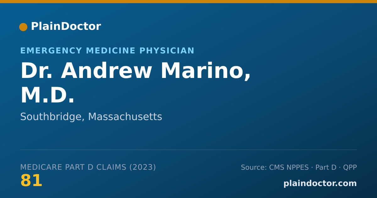 Shareable card for Andrew Marino, M.D. - Emergency Medicine Physician, Southbridge, MA