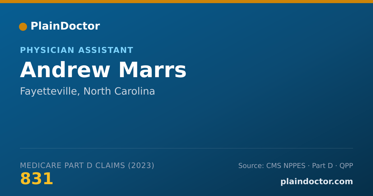 Shareable card for Andrew Marrs - Physician Assistant, Fayetteville, NC