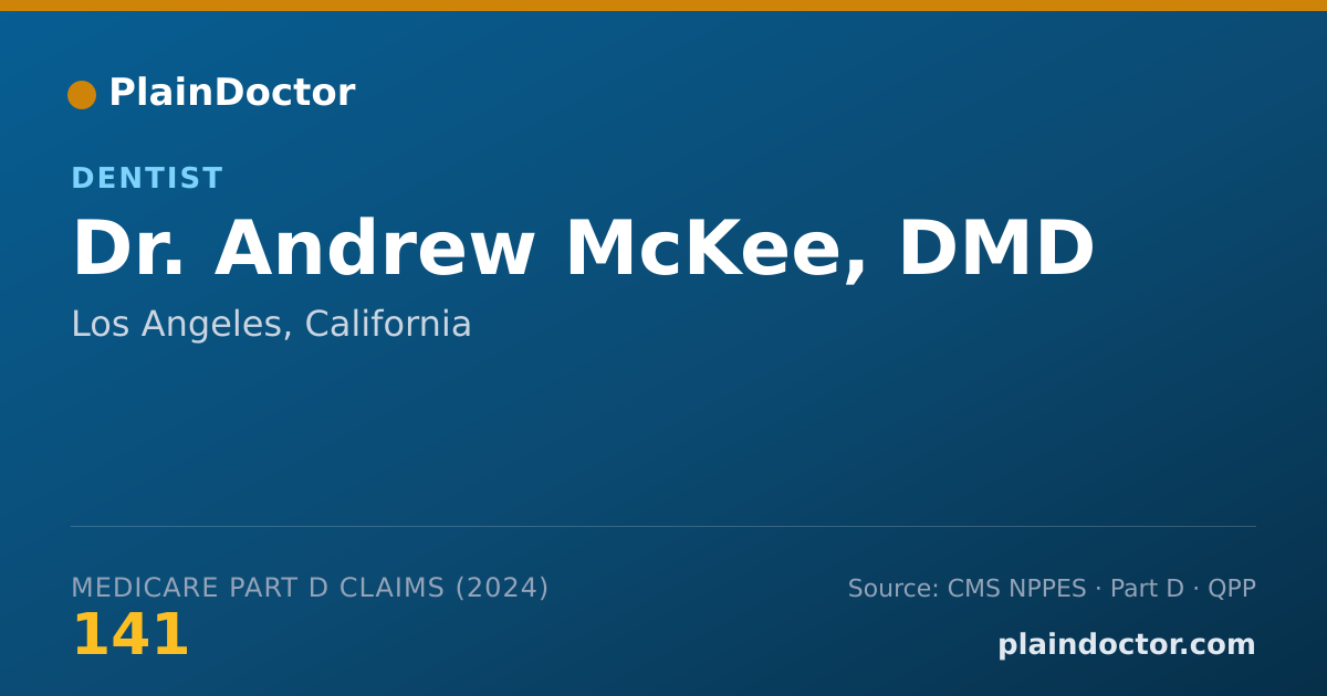 Shareable card for Andrew McKee, DMD - Dentist, Los Angeles, CA