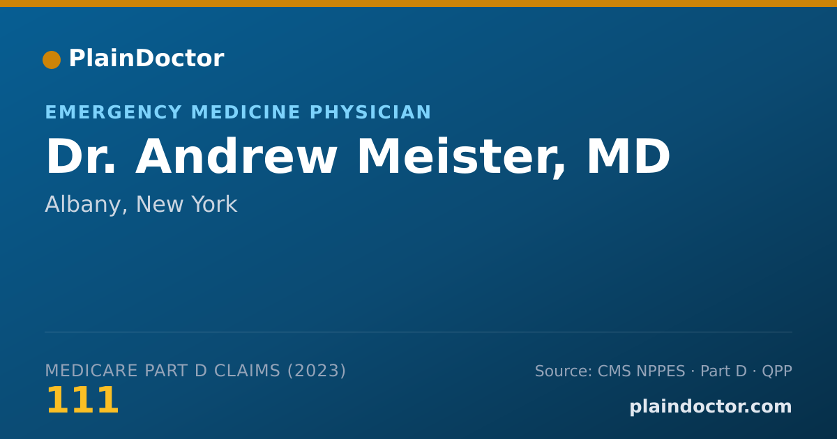 Shareable card for Andrew Meister, MD - Emergency Medicine Physician, Albany, NY