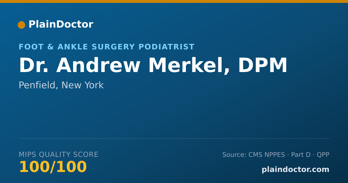 Shareable card for Andrew Merkel, DPM - Foot & Ankle Surgery Podiatrist, Penfield, NY