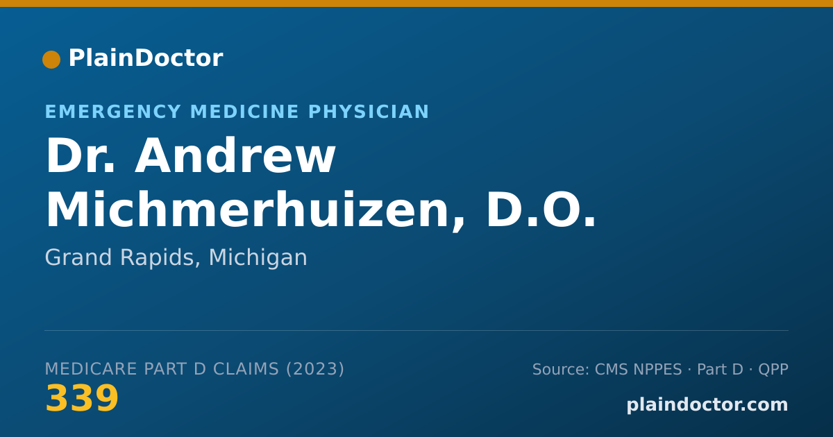 Shareable card for Andrew Michmerhuizen, D.O. - Emergency Medicine Physician, Grand Rapids, MI