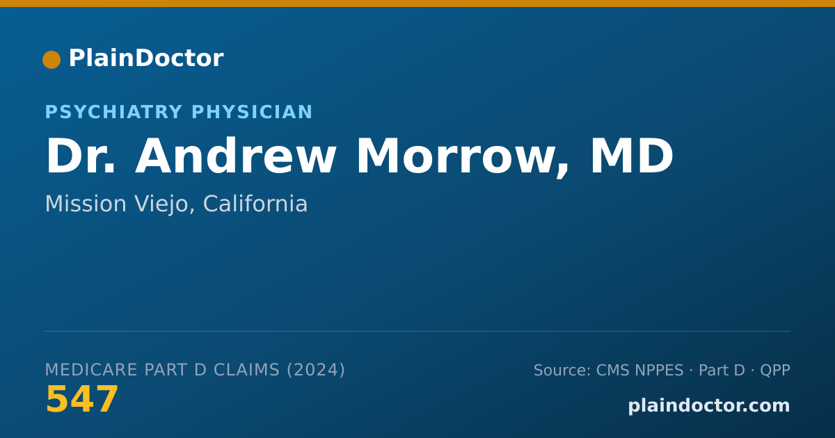 Shareable card for Andrew Morrow, MD - Psychiatry Physician, Mission Viejo, CA