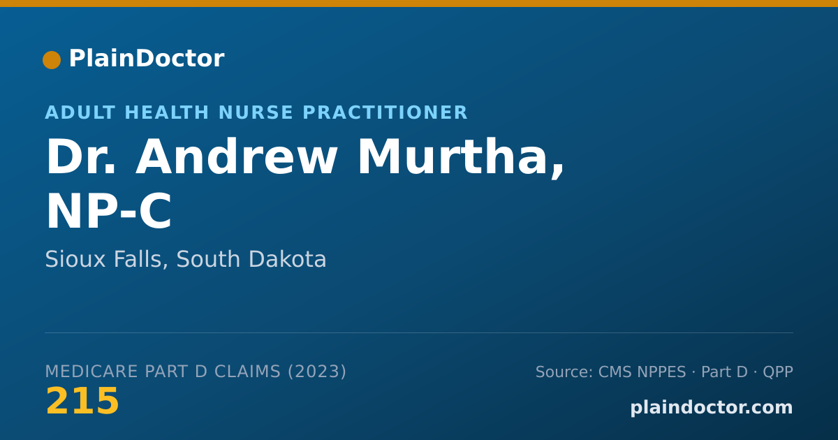 Shareable card for Andrew Murtha, NP-C - Adult Health Nurse Practitioner, Sioux Falls, SD