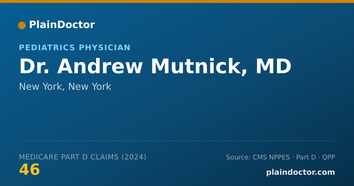 Shareable card for Andrew Mutnick, MD - Pediatrics Physician, New York, NY