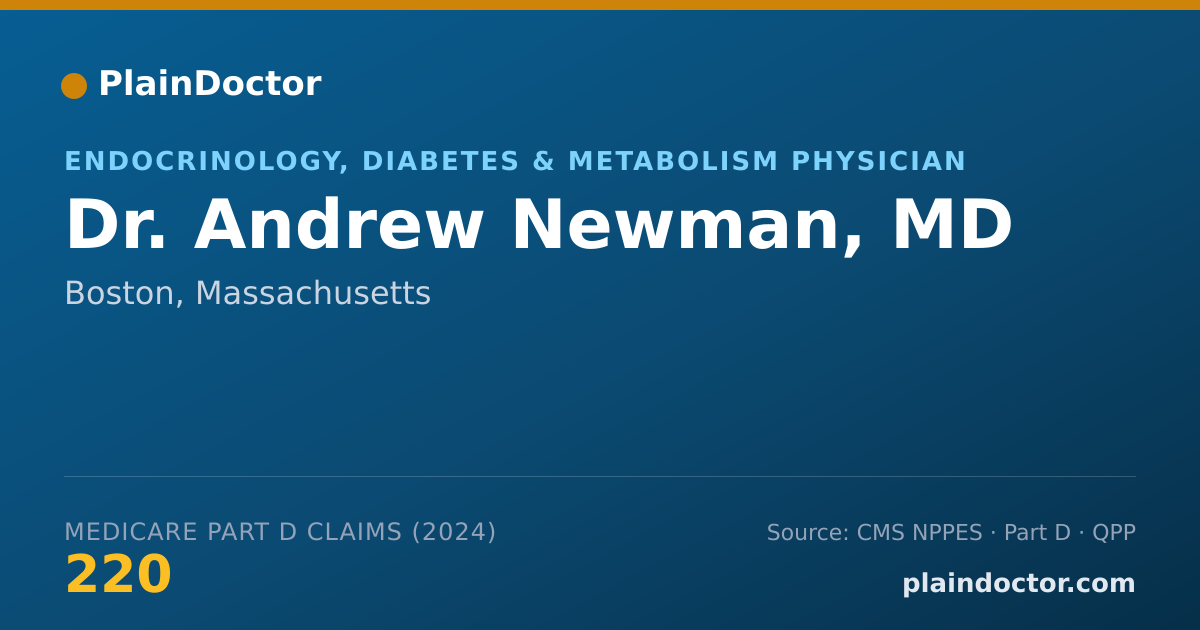 Shareable card for Andrew Newman, MD - Endocrinology, Diabetes & Metabolism Physician, Boston, MA