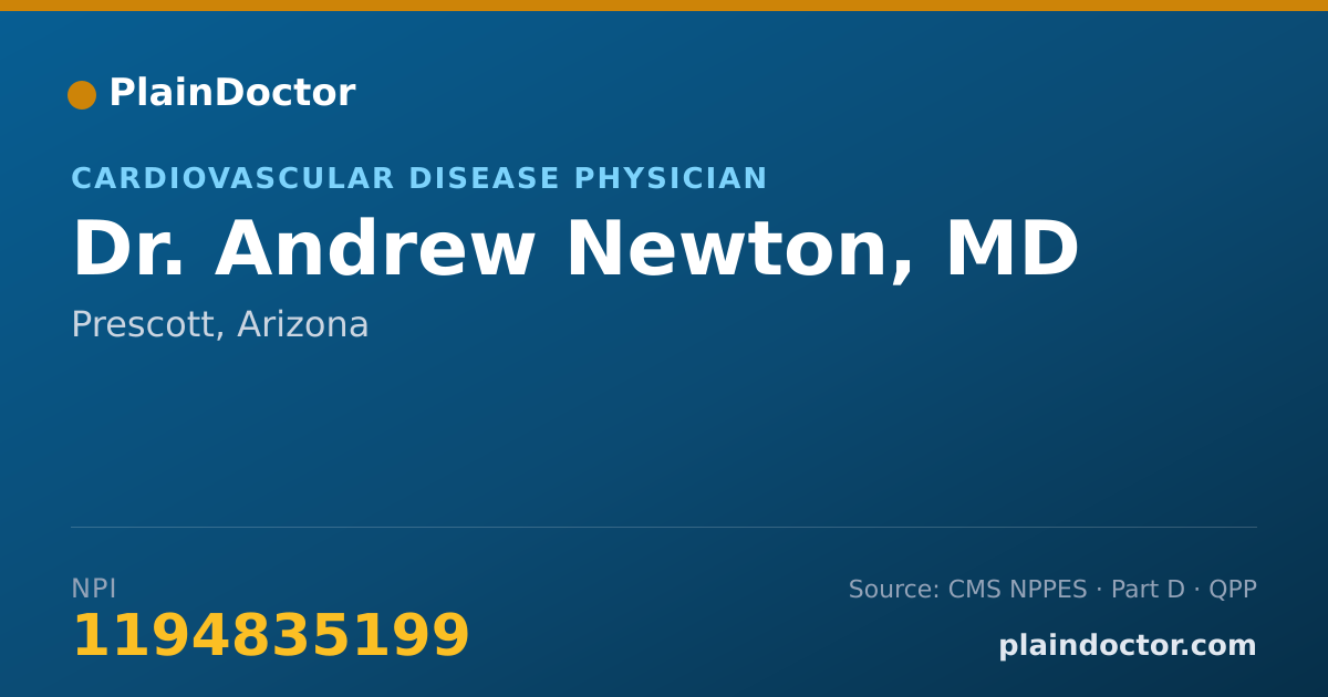 Shareable card for Andrew Newton, MD - Cardiovascular Disease Physician, Prescott, AZ