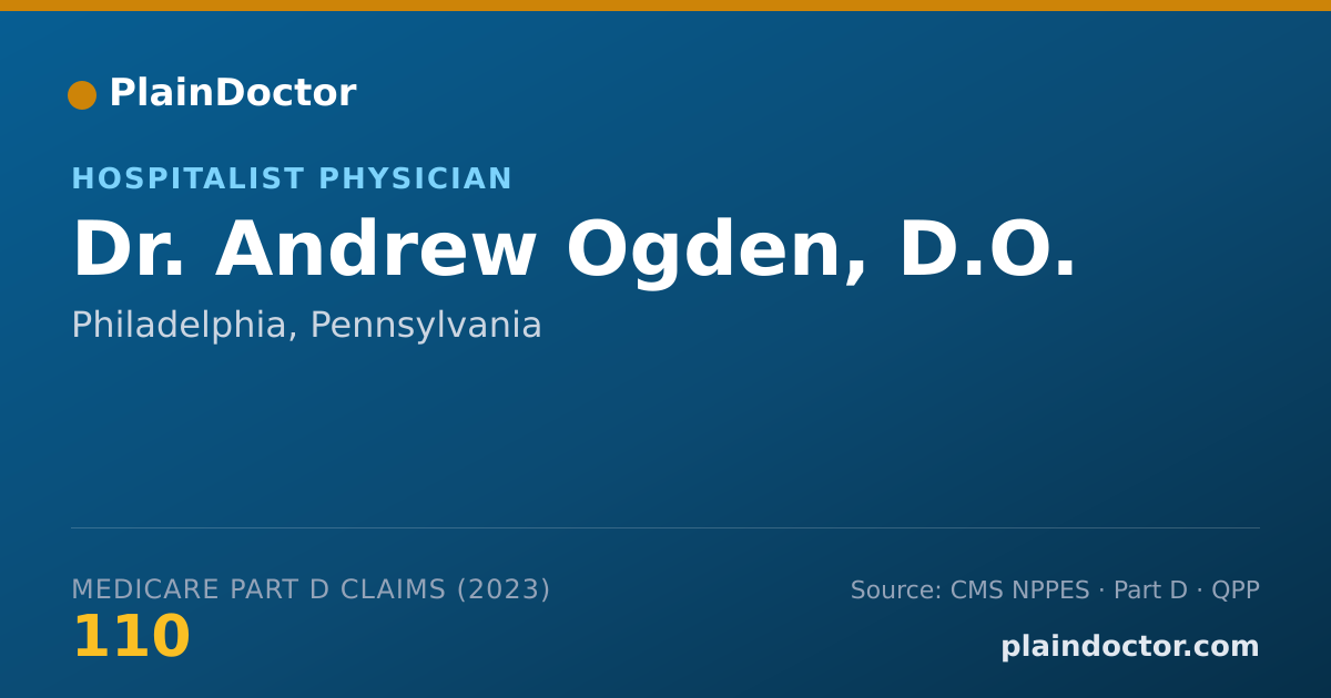 Shareable card for Andrew Ogden, D.O. - Hospitalist Physician, Philadelphia, PA