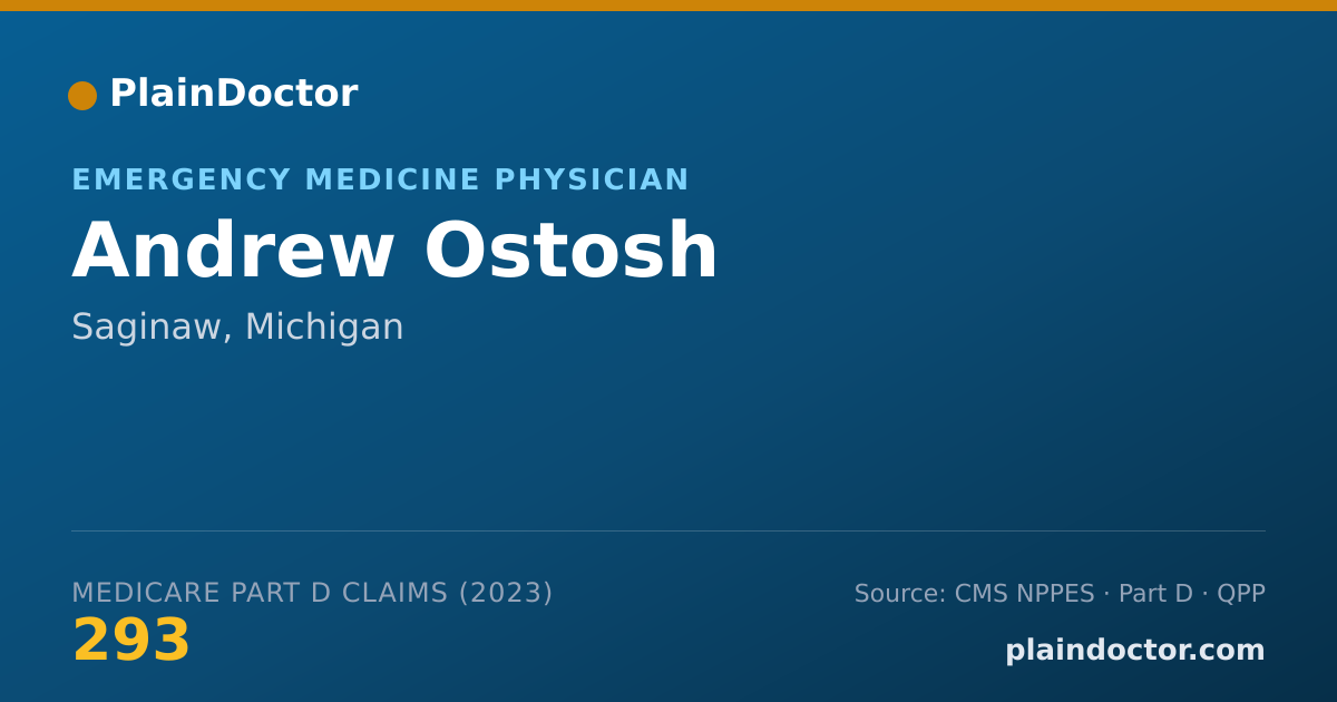 Shareable card for Andrew Ostosh - Emergency Medicine Physician, Saginaw, MI
