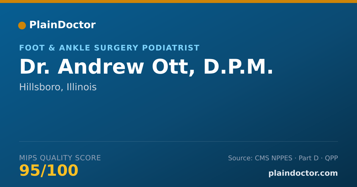 Shareable card for Andrew Ott, D.P.M. - Foot & Ankle Surgery Podiatrist, Hillsboro, IL