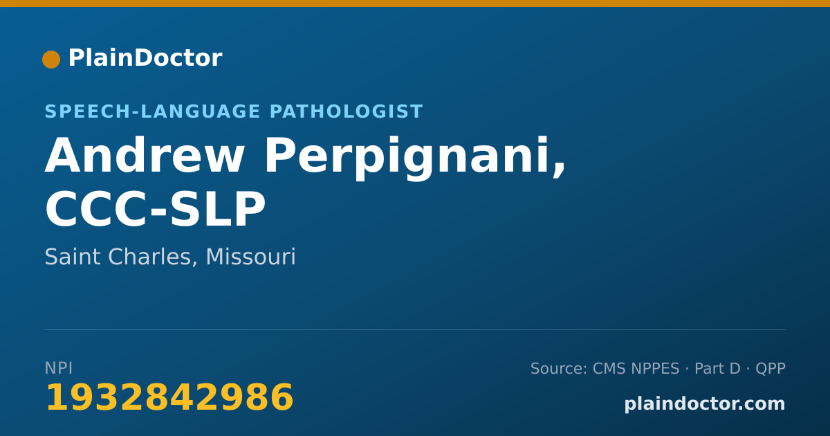 Shareable card for Andrew Perpignani, CCC-SLP - Speech-Language Pathologist, Saint Charles, MO
