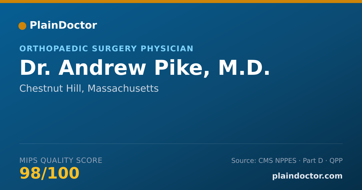 Shareable card for Andrew Pike, M.D. - Orthopaedic Surgery Physician, Chestnut Hill, MA