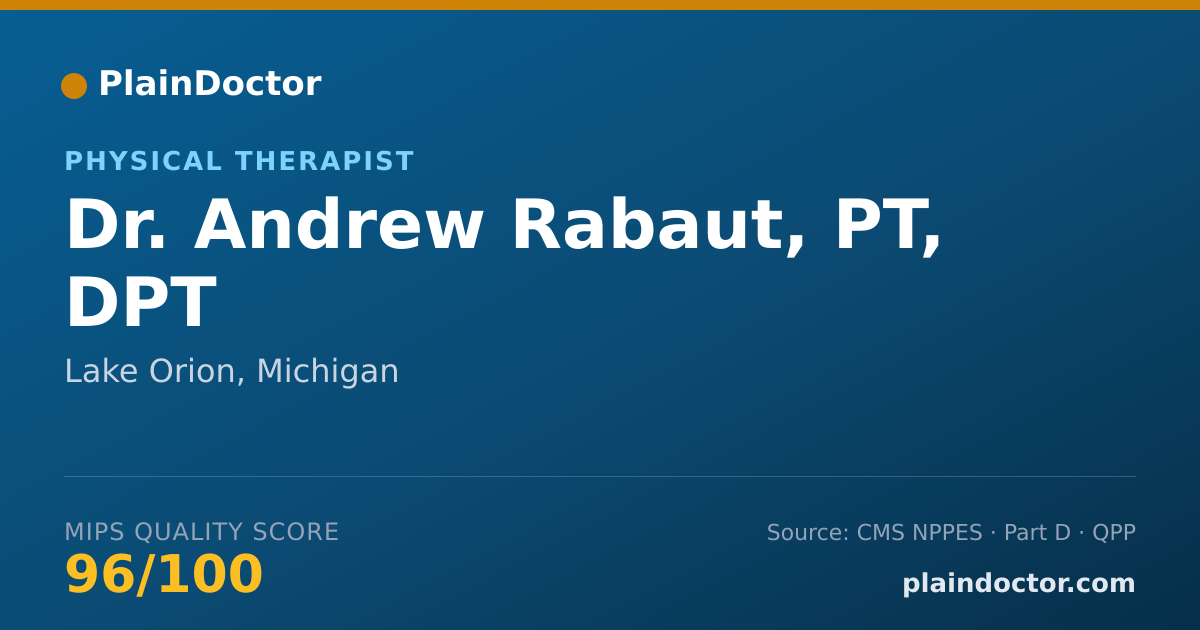 Shareable card for Andrew Rabaut, PT, DPT - Physical Therapist, Lake Orion, MI