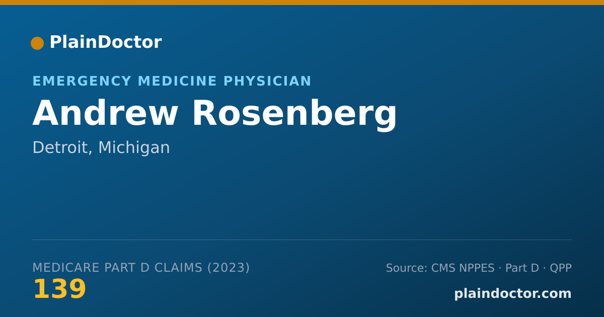Shareable card for Andrew Rosenberg - Emergency Medicine Physician, Detroit, MI