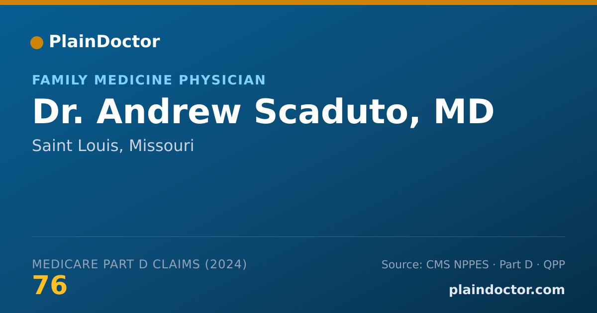 Shareable card for Andrew Scaduto, MD - Family Medicine Physician, Saint Louis, MO