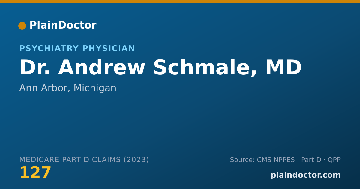 Shareable card for Andrew Schmale, MD - Psychiatry Physician, Ann Arbor, MI