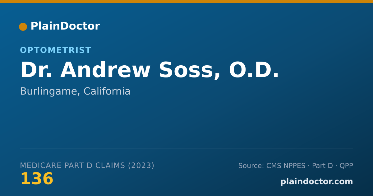 Shareable card for Andrew Soss, O.D. - Optometrist, Burlingame, CA