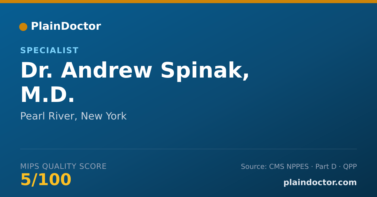 Shareable card for Andrew Spinak, M.D. - Specialist, Pearl River, NY