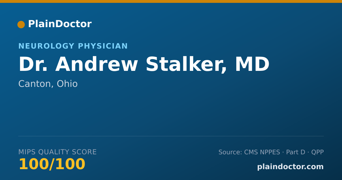 Shareable card for Andrew Stalker, MD - Sleep Medicine (Psychiatry & Neurology) Physician, Canton, OH