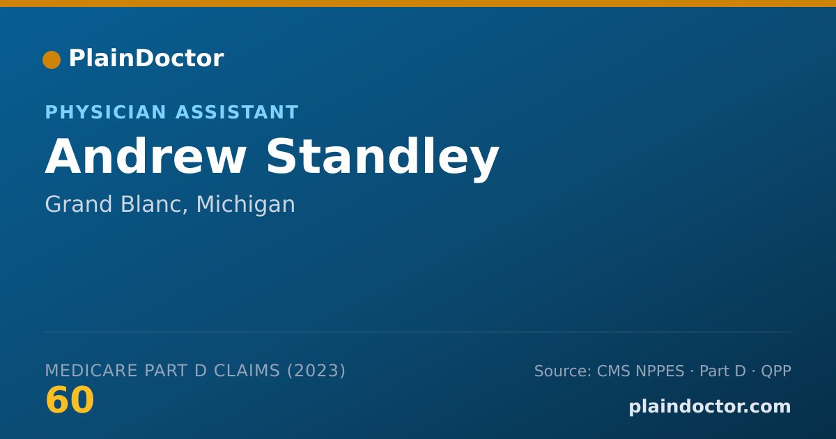 Shareable card for Andrew Standley - Physician Assistant, Grand Blanc, MI