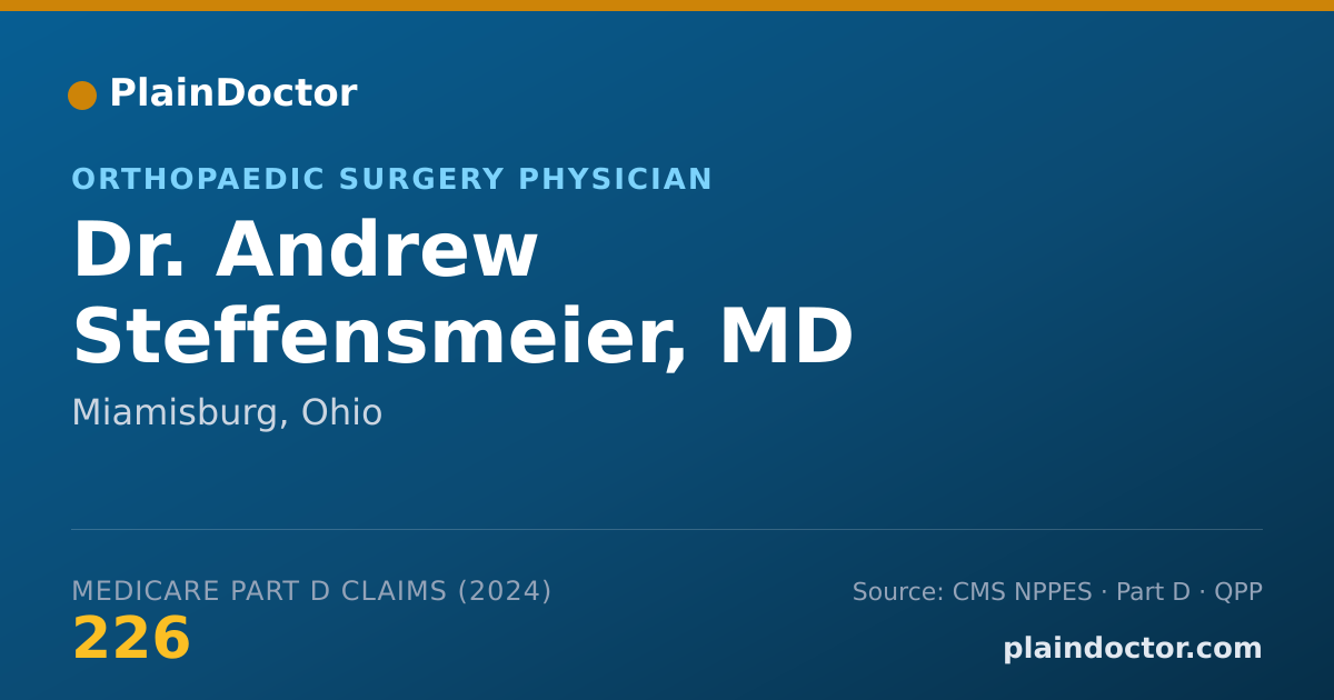 Shareable card for Andrew Steffensmeier, MD - Adult Reconstructive Orthopaedic Surgery Physician, Miamisburg, OH