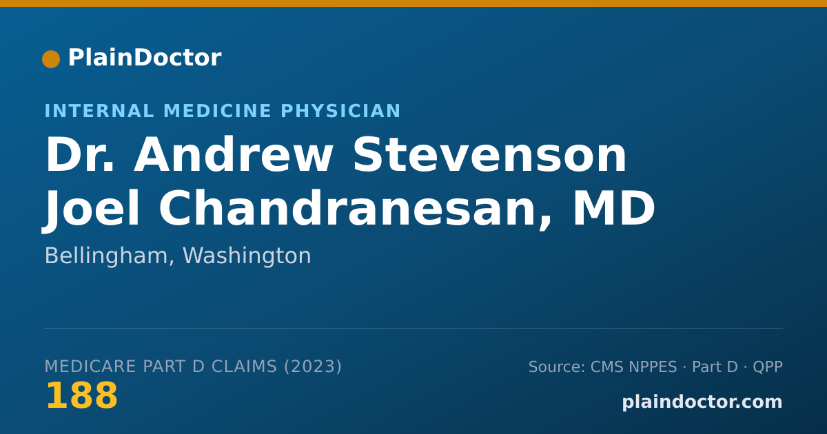 Shareable card for Andrew Stevenson Joel Chandranesan, MD - Internal Medicine Physician, Bellingham, WA