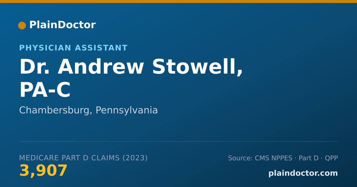Shareable card for Andrew Stowell, PA-C - Physician Assistant, Chambersburg, PA