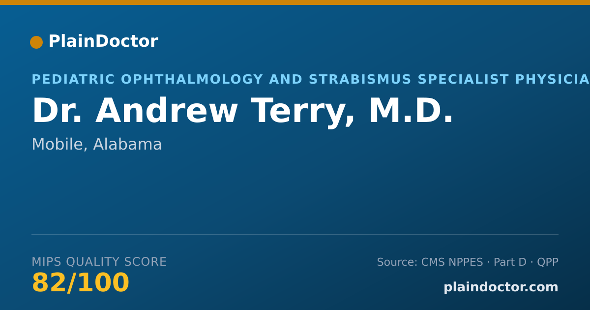 Shareable card for Andrew Terry, M.D. - Pediatric Ophthalmology and Strabismus Specialist Physician, Mobile, AL