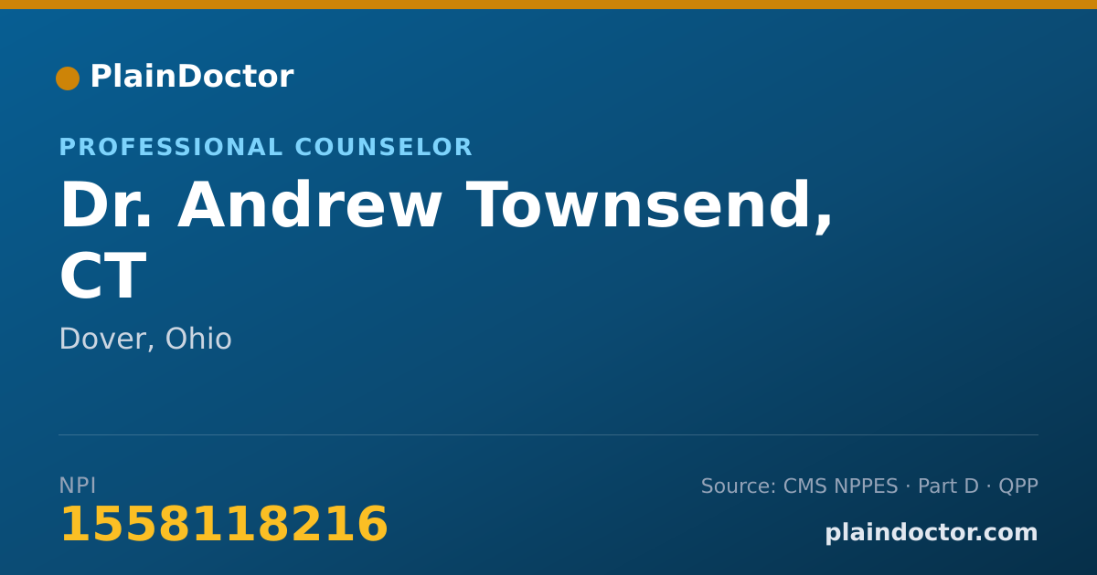 Shareable card for Andrew Townsend, CT - Professional Counselor, Dover, OH