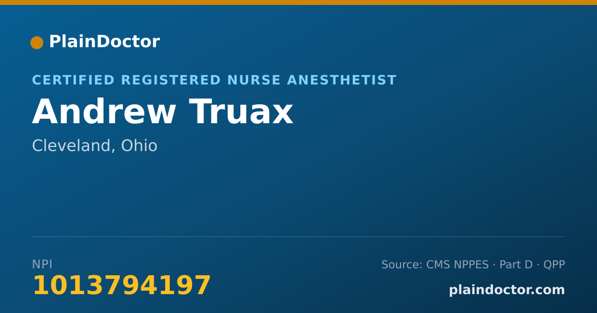 Shareable card for Andrew Truax - Registered Nurse, Cleveland, OH