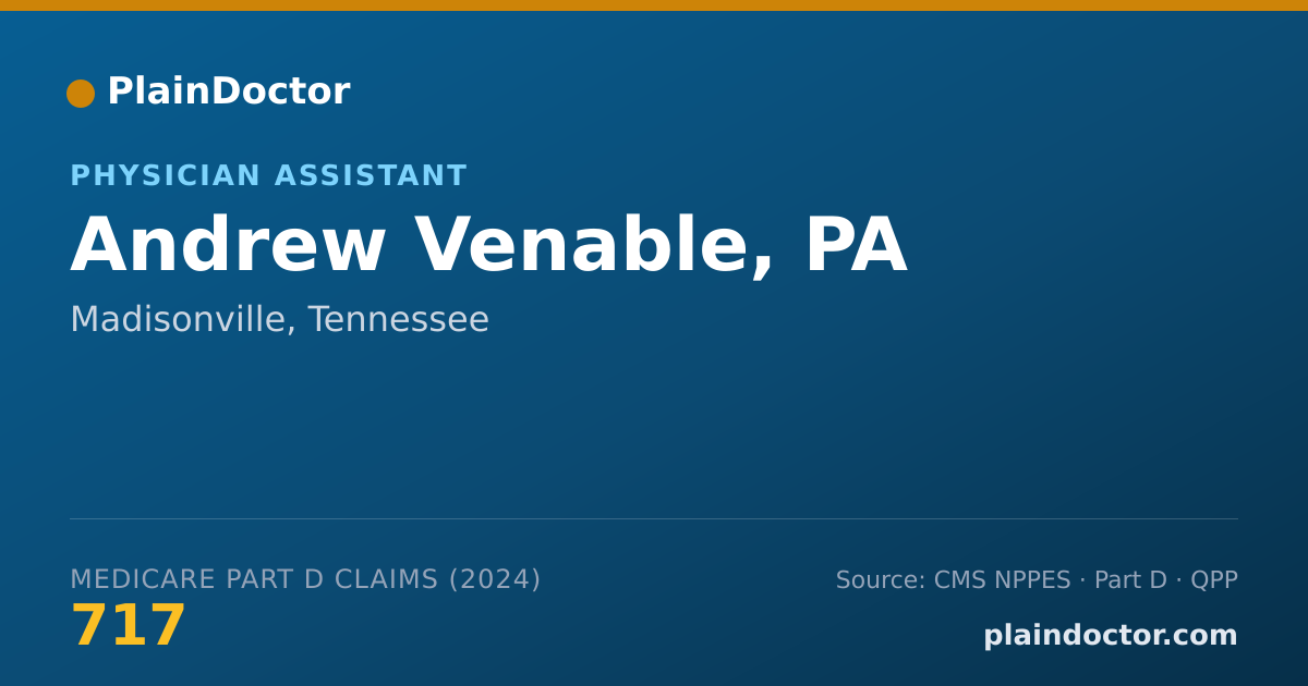 Shareable card for Andrew Venable, PA - Physician Assistant, Madisonville, TN
