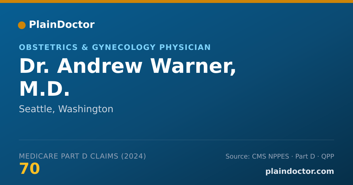 Shareable card for Andrew Warner, M.D. - Obstetrics & Gynecology Physician, Seattle, WA