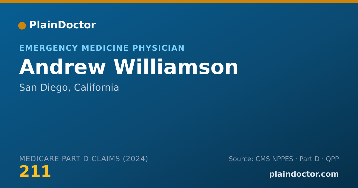 Shareable card for Andrew Williamson - Emergency Medicine Physician, San Diego, CA