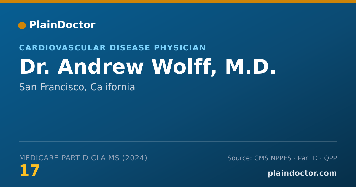 Shareable card for Andrew Wolff, M.D. - Cardiovascular Disease Physician, San Francisco, CA