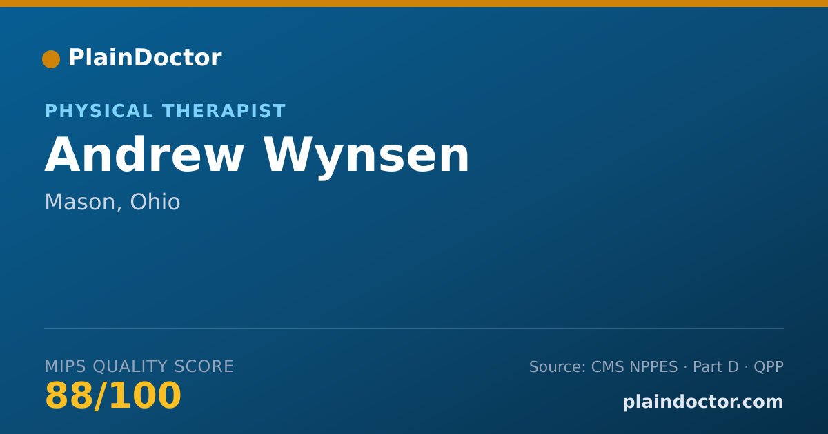 Shareable card for Andrew Wynsen - Physical Therapist, Mason, OH