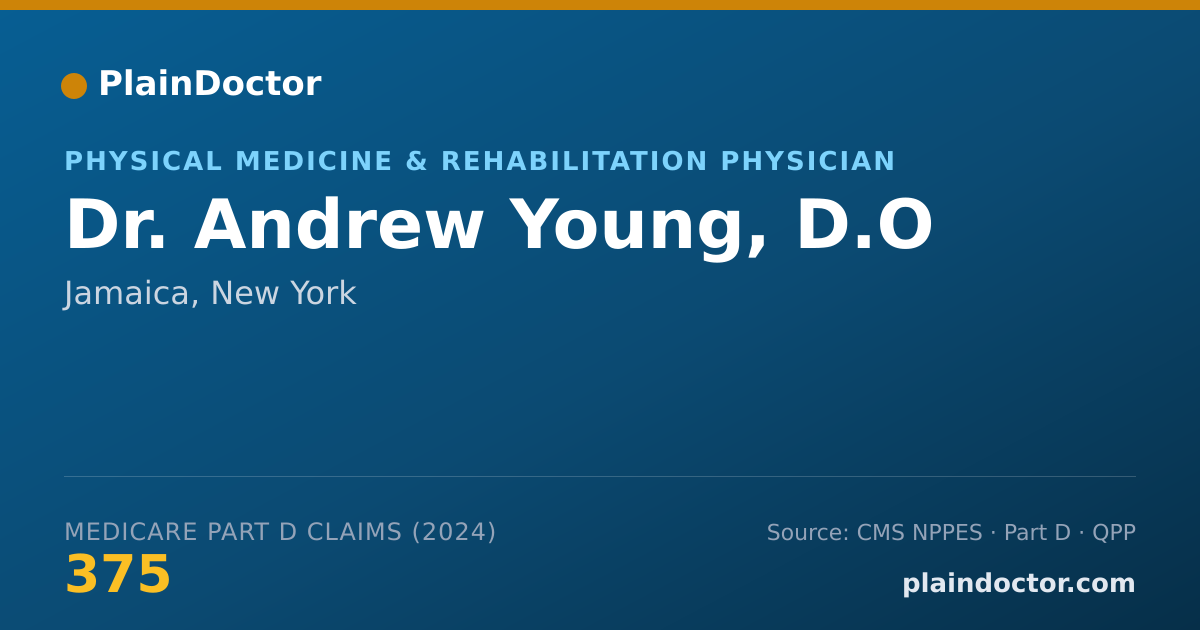 Shareable card for Andrew Young, D.O - Physical Medicine & Rehabilitation Physician, Jamaica, NY