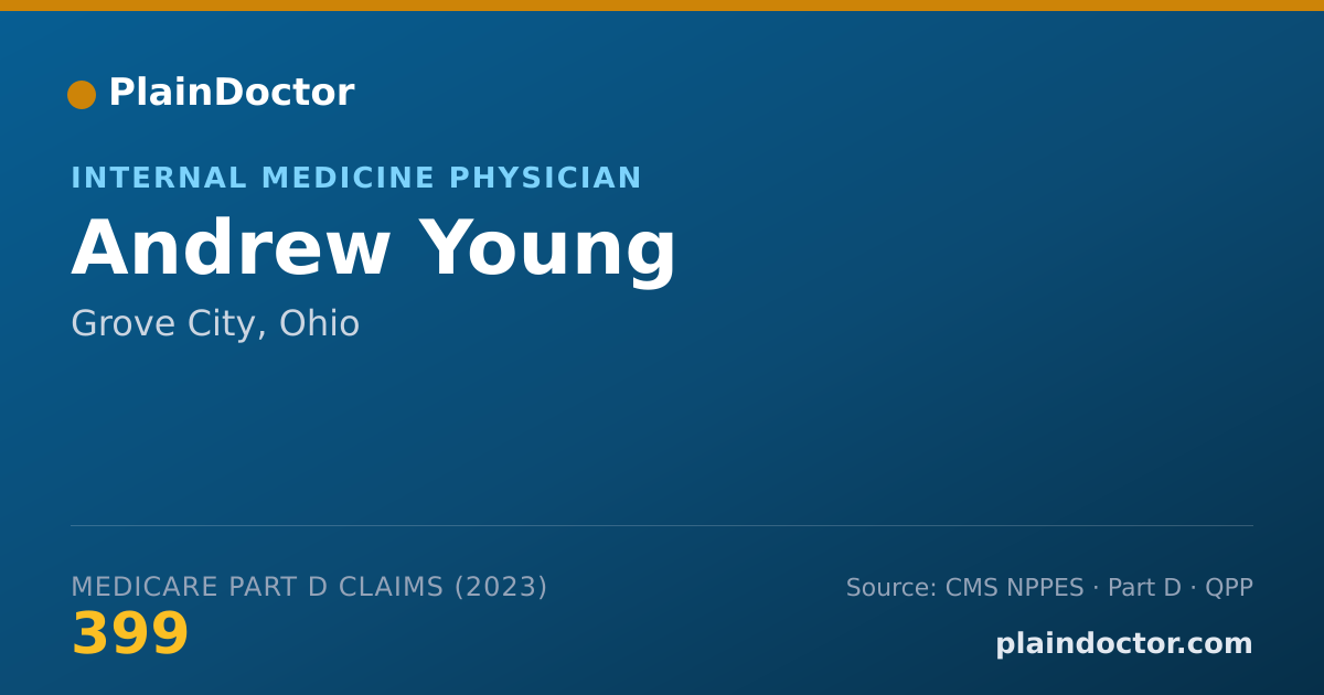 Shareable card for Andrew Young - Internal Medicine Physician, Grove City, OH