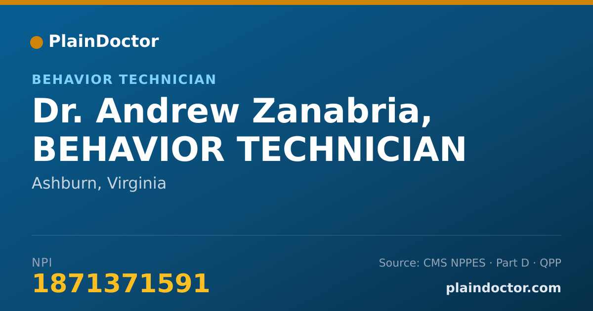Shareable card for Andrew Zanabria, BEHAVIOR TECHNICIAN - Behavior Technician, Ashburn, VA