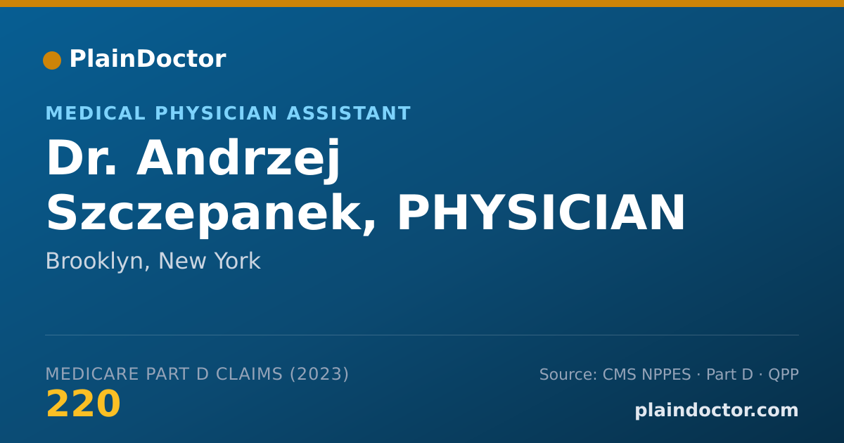 Shareable card for Andrzej Szczepanek, PHYSICIAN ASSISTANT - Medical Physician Assistant, Brooklyn, NY