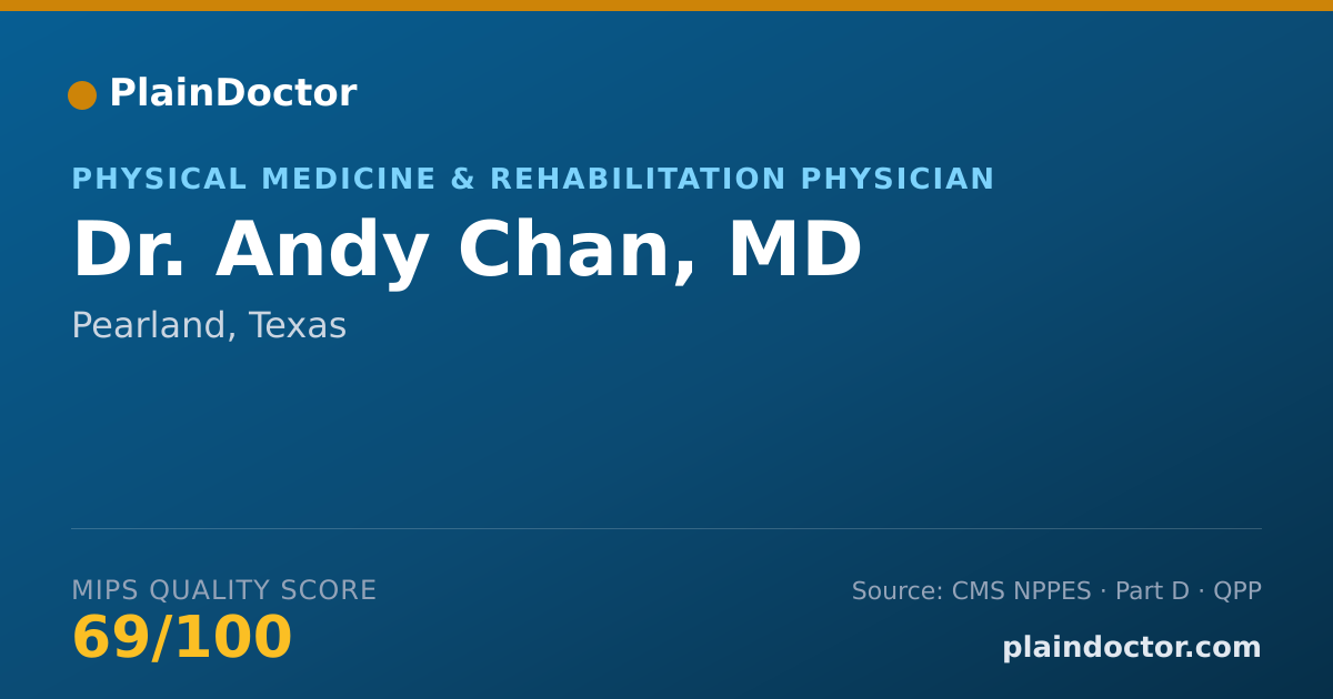 Shareable card for Andy Chan, MD - Physical Medicine & Rehabilitation Physician, Pearland, TX
