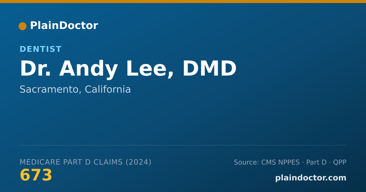 Shareable card for Andy Lee, DMD - Dentist, Sacramento, CA